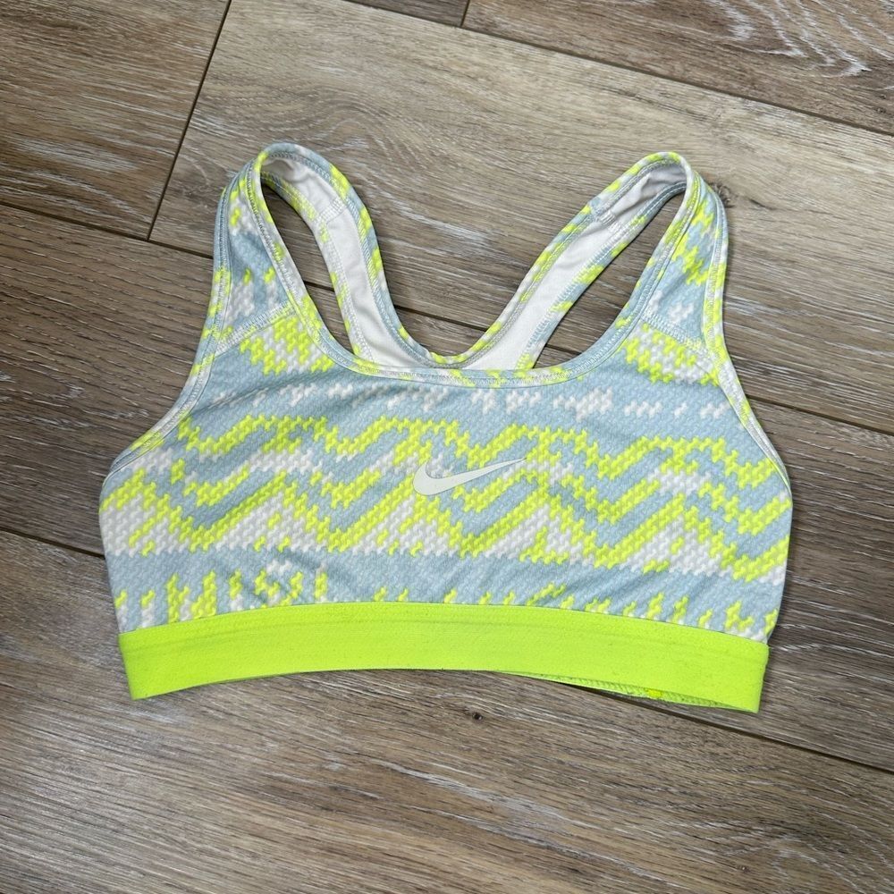 Nike Sports Bra in Yellow and Gray Sz XS